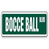 SignMission 30 in. Bocce Ball Street Sign - Set Balls Italy Team Game