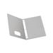 Twin-Pocket Folders with 3 Fasteners Letter 1/2 Capacity Gray 25/Box