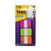 1 Plain Solid Color Tabs 1/5-Cut Assorted Bright Colors 1 Wide 66/Pack | Bundle of 10 Packs