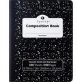 Sparco College Ruled Composition Notebook - 100 Pages - Sewn - Front Ruling Surface - 2.10 x 7.3 9.9 - Hard Cover Label - 12 / Pack | Bundle of 2 Packs