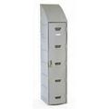 Remcon 15501560001027 15 x 18 x 73 in. Single Tier Plastic Lockers with Sloped Top Gray