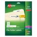 Avery File Folder Labels for Laser and Inkjet Printers 0.6 x 3.43 Inches White Pack of 750 (8366)