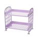 Stamens Storage 2-Tier Assembled Storage Shelf Plastic Seasoning Storage Rack Countertop Shelf for Kitchen Desk Countertop Organizer(Purple)