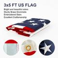 CLEARANCE! 3x5 FT 210D Polyester American Flag Embroidered Stars Sewn Stripes Brass Grommets US Flag Outdoor USA Flags