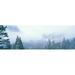 Misty mountains in Yosemite Valley California Poster Print (27 x 9)