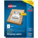 Avery Shipping Address Labels Inkjet Printers 100 Labels Half Sheet Labels Permanent Adhesive TrueBlock (2-Pack 8126)