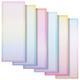 6 Pack Magnetic Notepads for Refrigerator Grocery To Do Lists Pastel Rainbow Gradient Design (60 Sheets 3.5 x 9 In)