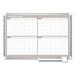 MasterVision Magnetic Dry Erase Calendar Board Four Month 36 x 24 White Surface Silver Aluminum Frame