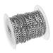 Gazechimp 33FT/Roll Stainless Steel Twisted Curb Chains Link 4x3mm Unwelded Cable Necklace Chains Roll with Spool for DIY Chain Necklace Bracelet Jewelry Making