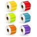 24 Rolls Zebra Compatible Color 2.25x1.25 four of each roll: RED GREEN YELLOW BLUE ORANGE LAVENDER. 1 000 Blank Labels per Roll