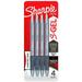 Sharpie S-Gel Gel Pens Medium Point - 0.7 mm Frost Blue Barrel Black Gel Ink Pens 4 Count