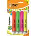 BIC Brite Liner Grip XL Highlighters Chisel Tip Assorted Colors Pack of 4