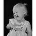 Close-up of a baby girl smiling Poster Print (18 x 24)