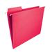 Smead FasTab Hanging File Folder 1/3-Cut Built-in Tab Letter Size Red 20 p..