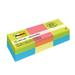 Post-it Notes Mini Cubes 1.88 x 1.88 Green Wave and Orange Wave Collections 400 Sheets/Cube 3 Cubes/Pack