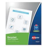 Avery-1PK Top-Load Recycled Polypropylene Sheet Protector Semi-Clear 100/Box