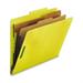 Nature Saver Letter Recycled Classification Folder - 8 1/2 x 11 - 2 Expansion - 2 Fastener Capacity for Folder - Top Tab Location - 2 Divider(s) - Yellow - 100% Recycled - | Bundle of 10 Boxes