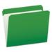 Double-Ply Reinforced Top Tab Colored File Folders Straight Tabs Letter Size 0.75 Expansion Bright Green 100/Box | Bundle of 2 Boxes