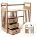 Bamboo Desktop Bookshelf Adjustable Desk Organizer Shelf Storage Rack for Office Desktop Bookshelf Desk Organizer Bamboo Storage Shelf for Home & Office Desktop Bookshelf Desk Organizer