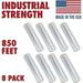 18 Inch X 850 feet Tough Pallet Shrink Wrap 80 Gauge Industrial Strength Commercial Grade Strength Film Moving & Packing Wrap For Furniture Boxes Pallets (8-Pack)