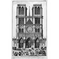 Paris: Notre Dame 1748. /Nthe Facade Of Notre Dame Cathedral In Paris France. Line Engraving 1748. Poster Print by (18 x 24)