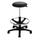 Safco Products Company Safco Diesel Series Industrial Stool w/Back, High Base Metal/Fabric | 32 H x 18 W x 18 D in | Wayfair 3436BL