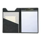 Samsill Value Padfolio with Clipboard Letter Size Writing Pad Black