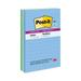 Post-it Notes Super Sticky Recycled Notes in Oasis Collection Colors Note Ruled 4 x 6 90 Sheets/Pad 3 Pads/Pack