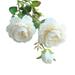 3 Heads Artificial Flowers Artificial Rose Flowers Bouquet Silk Flowers Rose for Home Bridal Wedding Party Festival Decor
