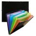 C-Line Rainbow Document Sorter/Case 5 Expansion 5 Sections Elastic Cord Closure Letter Size Black/Multicolor