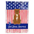 Carolines Treasures BB3042CHF Patriotic USA Staffordshire Bull Terrier Brown Flag Canvas House Size Large multicolor