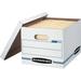 Bankers Box Letter/Legal Size Storage Boxes 4 per Carton White Small/Large Office - Basic Duty