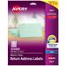 Avery Matte Clear Return Address Labels Sure Feed Technology Inkjet 1/2 x 1-3/4 2 000 Labels (8667)