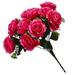 Worallymy 12-head Artificial Rose Flower Bouquet Simulation Floral Decor Wedding Bridal Fake Flower Bouquet Rose Red