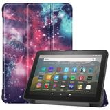 Allytech Amazon New Kindle Fire HD 8 Case (8-inch Display 10th Generation 2020 Released) Slim Trifold Stand Protective Auto Sleep Wake Case Cover for Amazon Kindle Fire HD 8 2020 Galaxy