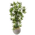 Nearly Natural 4 ft. Bamboo Artificial Tree in Sand Colored Bowl