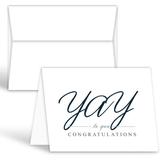 Congratulations Cards With Envelopes - White Blank Interior - Card Size: 4.25â€� x 5.5â€� When Folded | 25 Congrats Cards and 25 Envelopes Per Pack (Yay)