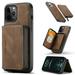 Allytech Wallet Case for iPhone 11 Pro Max 6.5 inch 2019 Zipper Vegan PU Leather Shockproof Kickstand Magnetic Case with Card Holder Slots Detachable Purse Cover for iPhone 11 Pro Max 2019(6.5 ) Brown