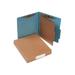 Acco 15024 Pressboard 25-Pt. Classification Folders Letter Four-Section Sky Blue 10/Box