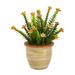 Nearly Natural 10in. Flowering Sedum Succulent Artificial Plant in Ceramic Planter