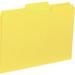 Business Source 1/3 Tab Cut Letter Recycled Top Tab File Folder - 8 1/2 x 11 - Top Tab Location - Assorted Position Tab Position - Yellow - 10% Recy | Bundle of 2 Boxes