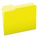 Pendaflex Colored File Folders 1/3-Cut Tabs: Assorted Letter Size Yellow/Light Yellow 100/Box
