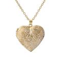Personality Retro Love Heart-shaped Carved Phase Box Pendant Necklace Heart Can Open Item Jewelry D6T4