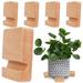 Gpoty 5PCS Tablet and Cell Phone Stand Holder Wooden Phone Holder Universal Desktop Mobile Phone Holder Non-Slip Smart Phone Holder Stable Phone Tablet Stand Compatible with All Phones Under 8 inch