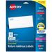 Avery Return Address Labels Laser/Inkjet 2/3 x 1-3/4-Inches White (18294)