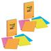 Post-it Super Sticky Notes 4 x 6 Rio de Janeiro Collection Lined 4 Pads/Pack 2 Packs