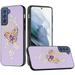 For Samsung Galaxy S22 Fashion 3D Diamond Bling Sparkly Glitter Ornaments Engraving Hybrid Rugged Metal Design Cover Xpm Phone Case [Purple Garden Butterflies]