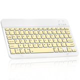 Ultra-Slim Bluetooth rechargeable Keyboard for Mac and all Bluetooth Enabled iPads iPhones Android Tablets Smartphones Windows pc -Banana Yellow