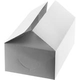 [500 Pack] White Treat Flat Gift Boxes - 7 x 4 x 3 inches - Paper Snack Boxes Flat Top Paper Treat Boxes Barn Boxes - Bakery Box White Gift Box Birthday s Weddings Baby Shower Favor To go Box