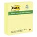 Post-it Recycled Paper Greener Notes 3 x 5 Inches Canary Yellow Pad of 100 Sheets Pack of 12